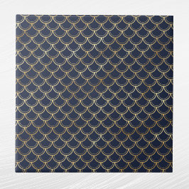 Carreau Glam Gold Fish Scales bleu marine