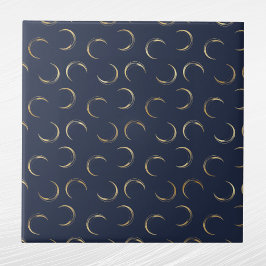 Carreau Glam Gold Moons Navy Blue