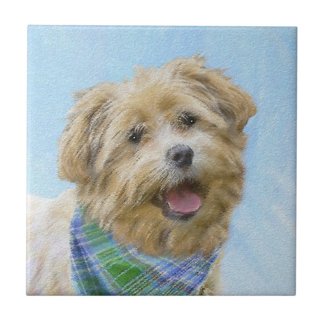 Carreau Glen of Imaal Terrier Peinture - Art original Chie (Devant)