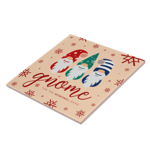 Carreau Gnome de Noël Hygge pour les fêtes de neige