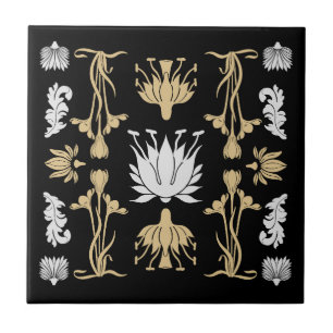 Carreau Gold Retro Art Nouveau