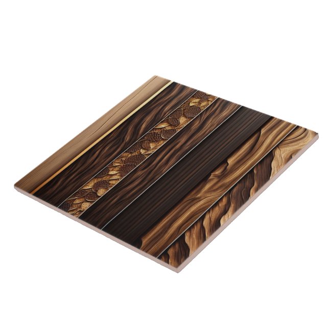 Carreau Gold Wood Art moderne Collection Lamperia (Côté)
