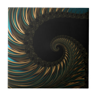 Carreau Golden artistic Spiral Spin, cadre moderne art