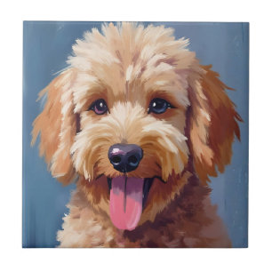 Carreau Golden Doodle   Peinture aquarelle chien Animal de