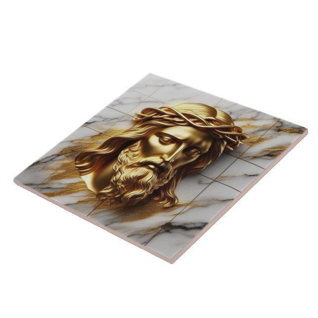 Carreau Golden Jesus Une présence divine en marbre (Côté)