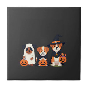 Carreau Golden Retriever Fantôme Halloween Trick Or Treat