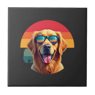 Carreau Golden Retriever pour Enfants Garçons Filles Lunet
