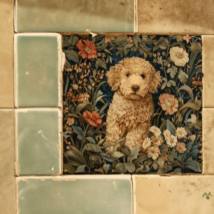 Carreau Goldendoodle Garden Tapestry Doodle Chiot