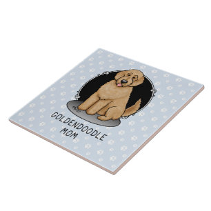 Carreau Goldendoodle Mom Doodle Mom (rouge doré)