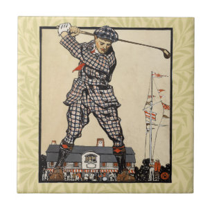 Carreau Golf Golfer Vintage Golf antique