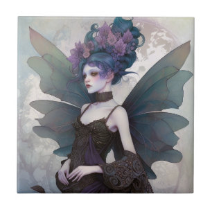 Carreau Goth Dark Fairy Girl Imaginaire Art