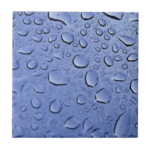Carreau Gouttelettes d'eau bleue