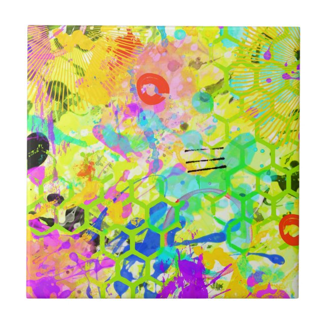 Carreau Graffiti Été Abstrait 2 (Devant)