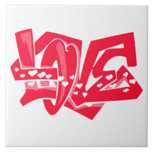 Carreau Graffiti Red Love