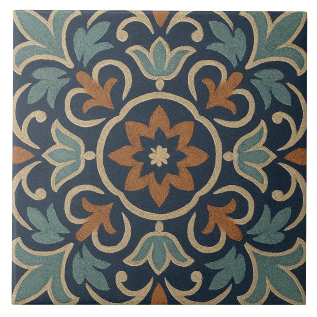 Carreau Granada Petals – Moorish Blossom Tile Design (Devant)