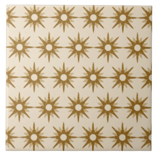 Carreau Grand Motif de Starburst Or du milieu du siècle