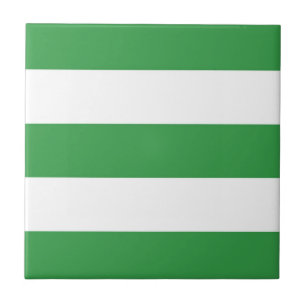Carreau Grand Motif horizontal blanc vert