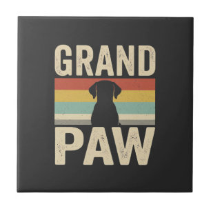 Carreau Grand Paw Chien Vintage Rétro