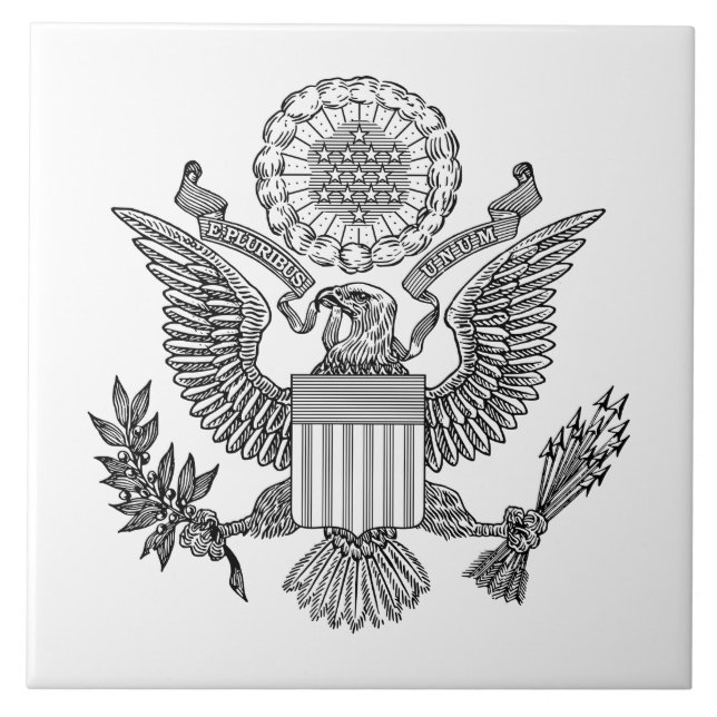 Carreau Grand Sceau des États-Unis d'Amérique (États-Unis) (Devant)