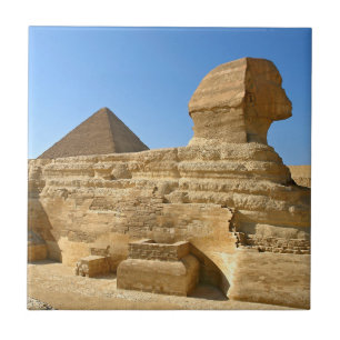 Carreau Grand Sphinx de Gizeh avec la pyramide de Khafre -