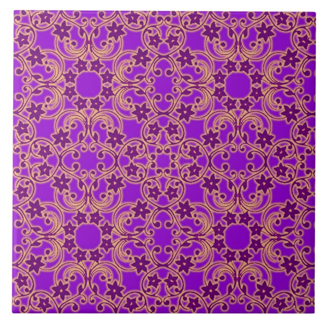 Carreau Grande tuile de motif inspirée par Marocain (Devant)