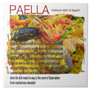 Carreau Grande Tuile en céramique Paella !