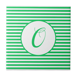 Carreau Grandes Vertes Monogramme Ajouter Votre Lettre O