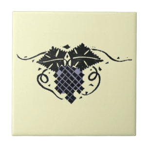 Carreau Grapevine Art Nouveau vintage