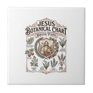 Carreau Graphique botanique de Jésus Plantes bibliques Jés