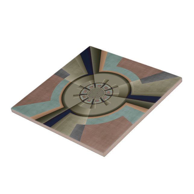 Carreau Graphique d'art fractal de l'harmonie des couleurs (Côté)