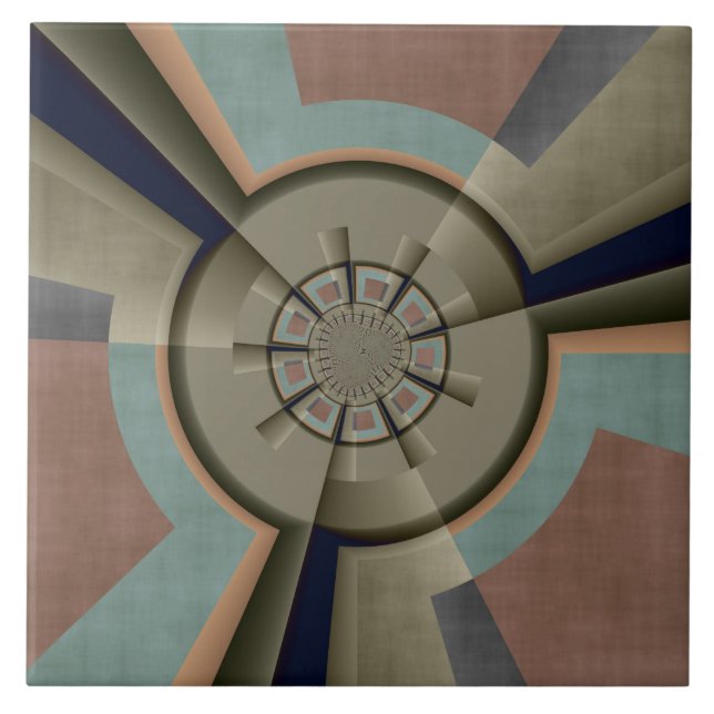 Carreau Graphique d'art fractal de l'harmonie des couleurs (Devant)