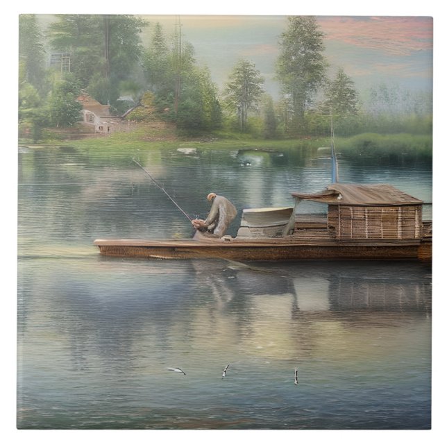 Carreau Graphique de pêche (Devant)