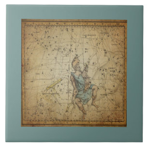 Carreau Graphique en étoile vintage de la constellation d'