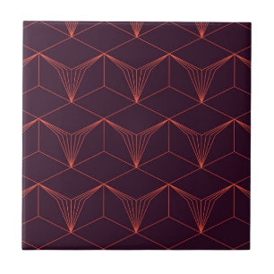 Carreau Graphique rouge-violet, simple, élégant, luxueux