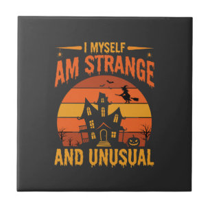Carreau Graphisme de maison hantée étrange et inhabituel p