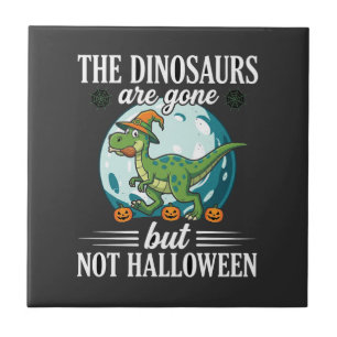 Carreau Graphisme de sorcière d'Halloween de dinosaure drô
