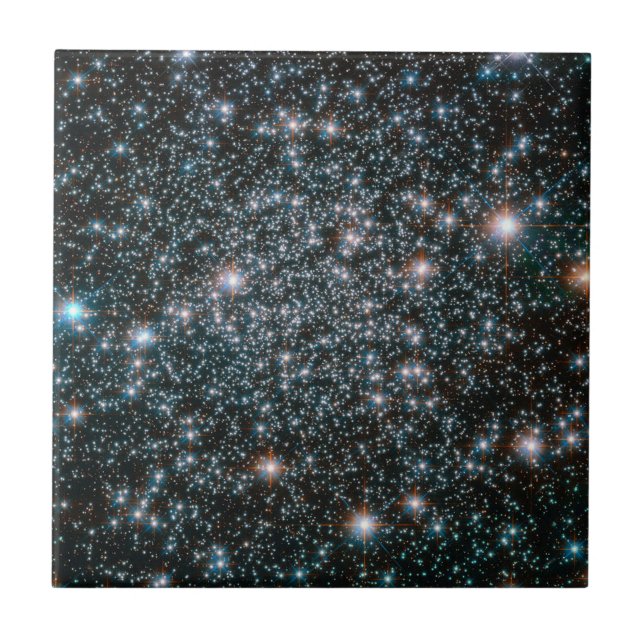 Carreau Grappe d'étoiles métalliques lourds Hubble (Devant)