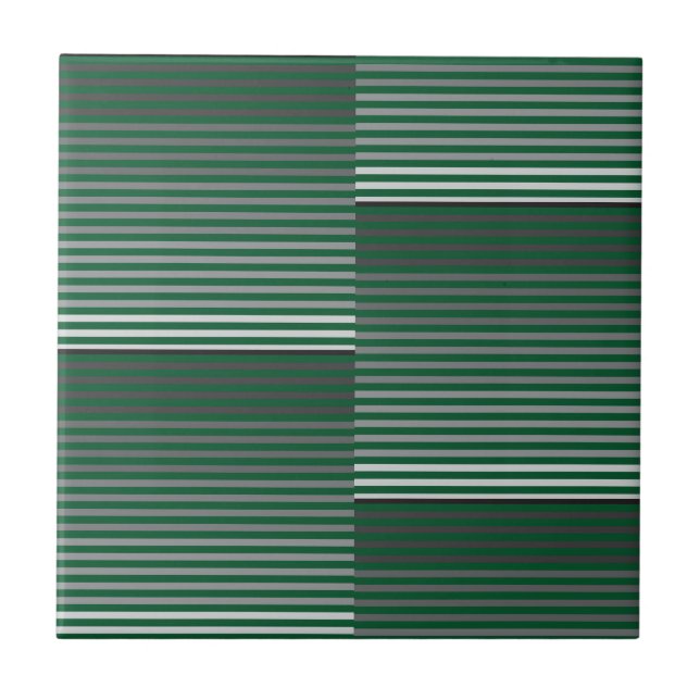 Carreau Green, Gray, Black, White Stripes (Devant)