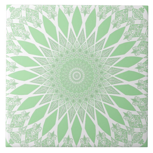 Carreau Green Seafoam Tristyns Mandala (Devant)