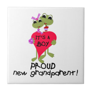 Carreau Grenouille fière grand-parent des cadeaux de garço
