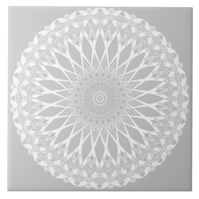 Carreau Grey Petoskey Tristyns Mandala (Devant)