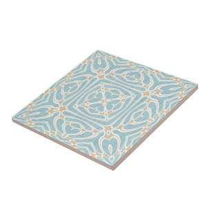 Carreau Grige Seafoam Green Taupe Tribu ethnique Brown Art