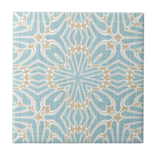 Carreau Grige Seafoam Green Taupe Tribu ethnique Brown Art