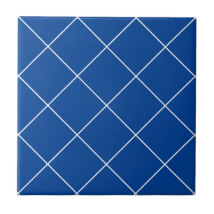 Carreau Grille diamant géométrique simple Royal Blue Moder