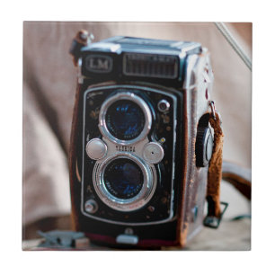 Carreau Gros plan d'un appareil photo antique