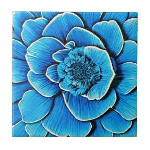 Carreau Grosse floraison de Camellia Bleue