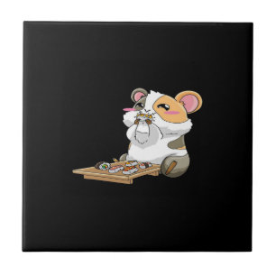 Carreau Guinée Pig Eating Sushika   Guinée Pig Kawaii