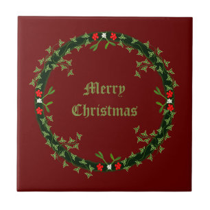 Carreau Guirlande de Noël gothique personnalisée