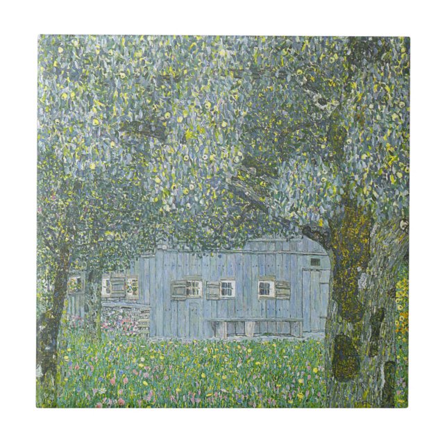 Carreau Gustav Klimt - Bauerhaus dans la peinture de (Devant)