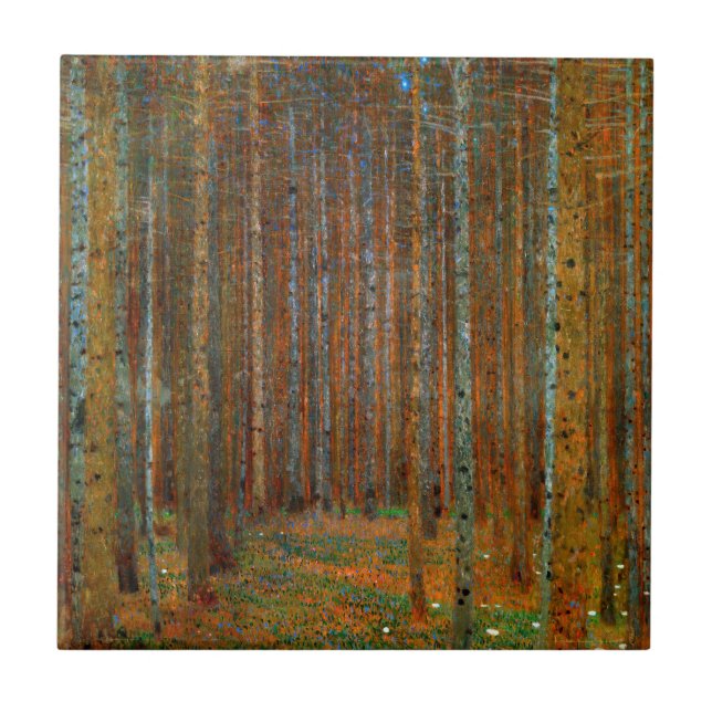 Carreau Gustav Klimt - Forêt de pins de Tannenwald (Devant)